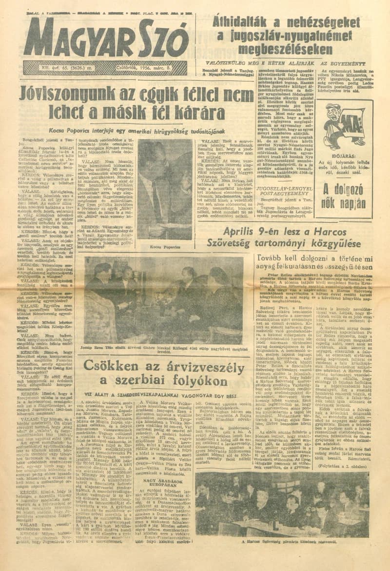 Magyar Szó, 13. évf. 1956. március 8. 65. sz. 1–8. oldal