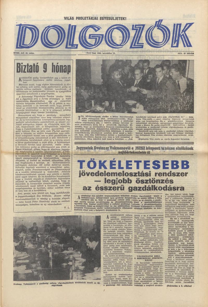 Dolgozók, 19. évf. 1965. november 12. 45. sz.