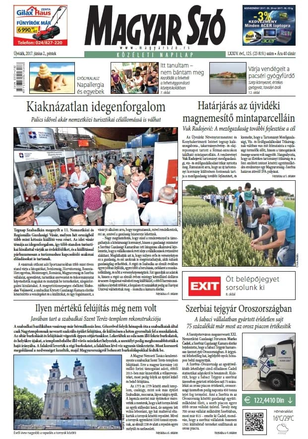 Magyar Szó, 74. évf. 2017. június 2. 125. sz. 1–16. oldal