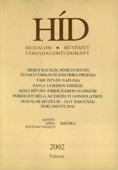 Híd, 66. évf. 2002. február. 2. sz. 165–296. oldal