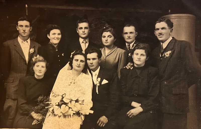 Esküvői fotó az 1950-es években 