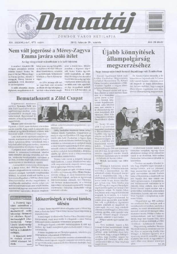 Dunatáj, 14. évf. 2012. február 29. 673. sz.
