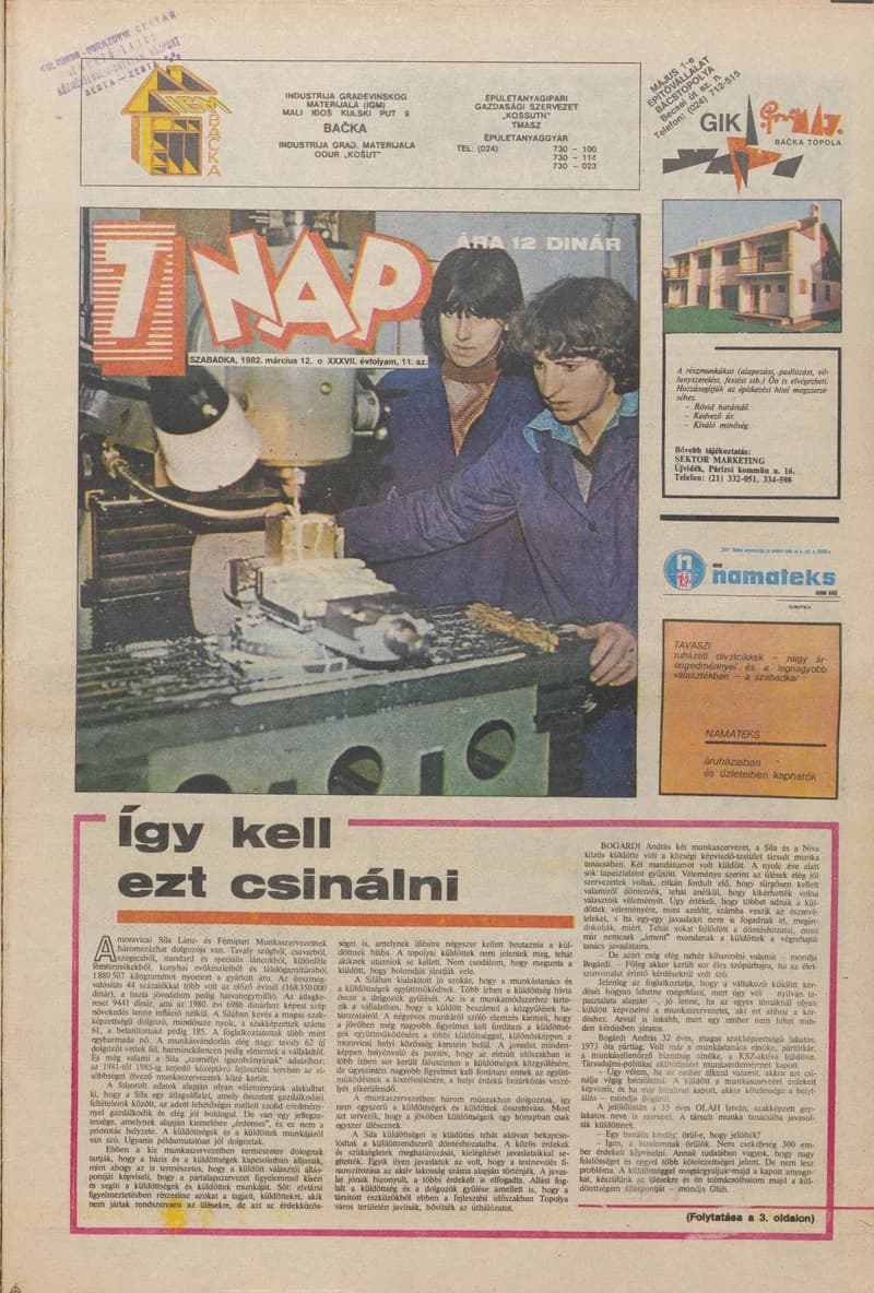 7 Nap, 37. évf. 1982. március 12. 11. sz. 1–16. oldal