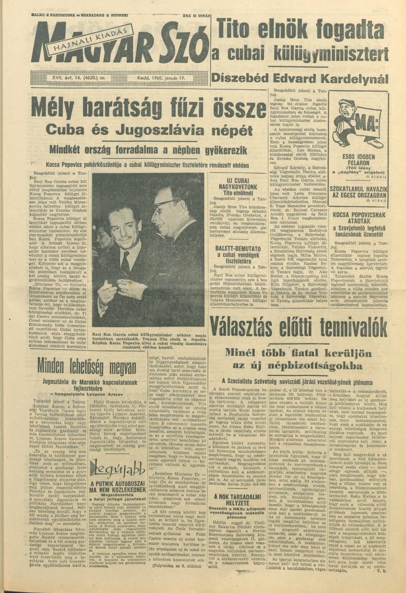 Magyar Szó, 17. évf. 1960. január 19. 14. sz. 1–20. oldal
