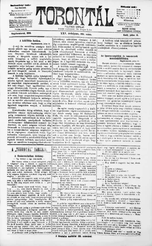 Torontál, 25. évf. 1896. július 14. 160. sz.