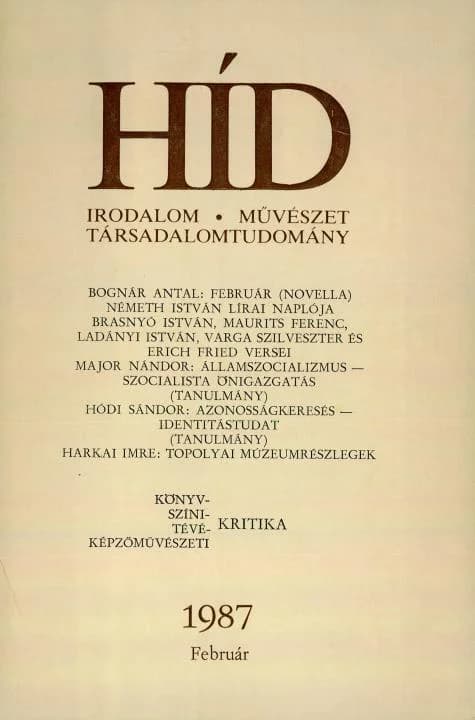Híd, 51. évf. 1987. február. 2. sz. 141–284. oldal