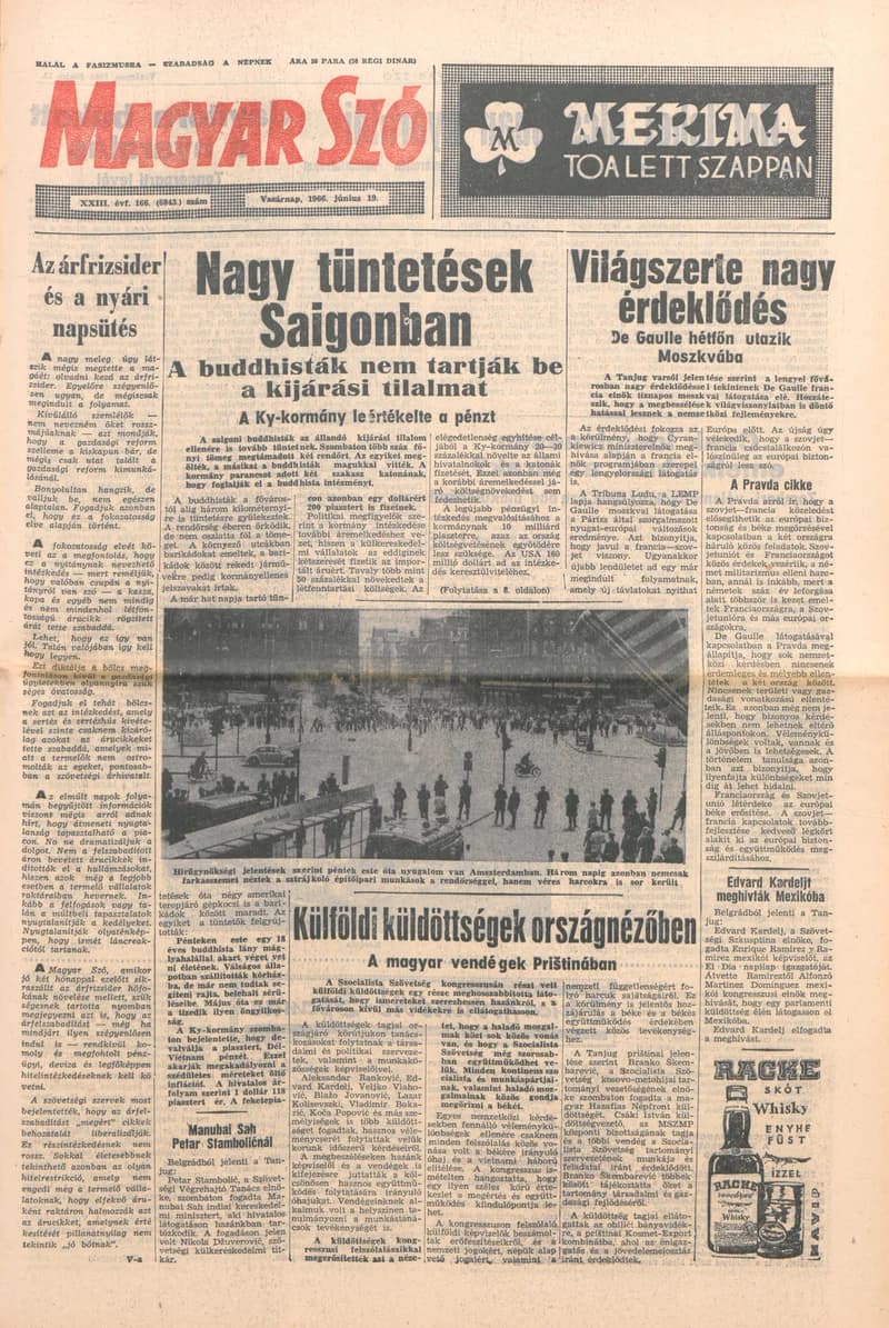 Magyar Szó, 23. évf. 1966. június 19. 166. sz.