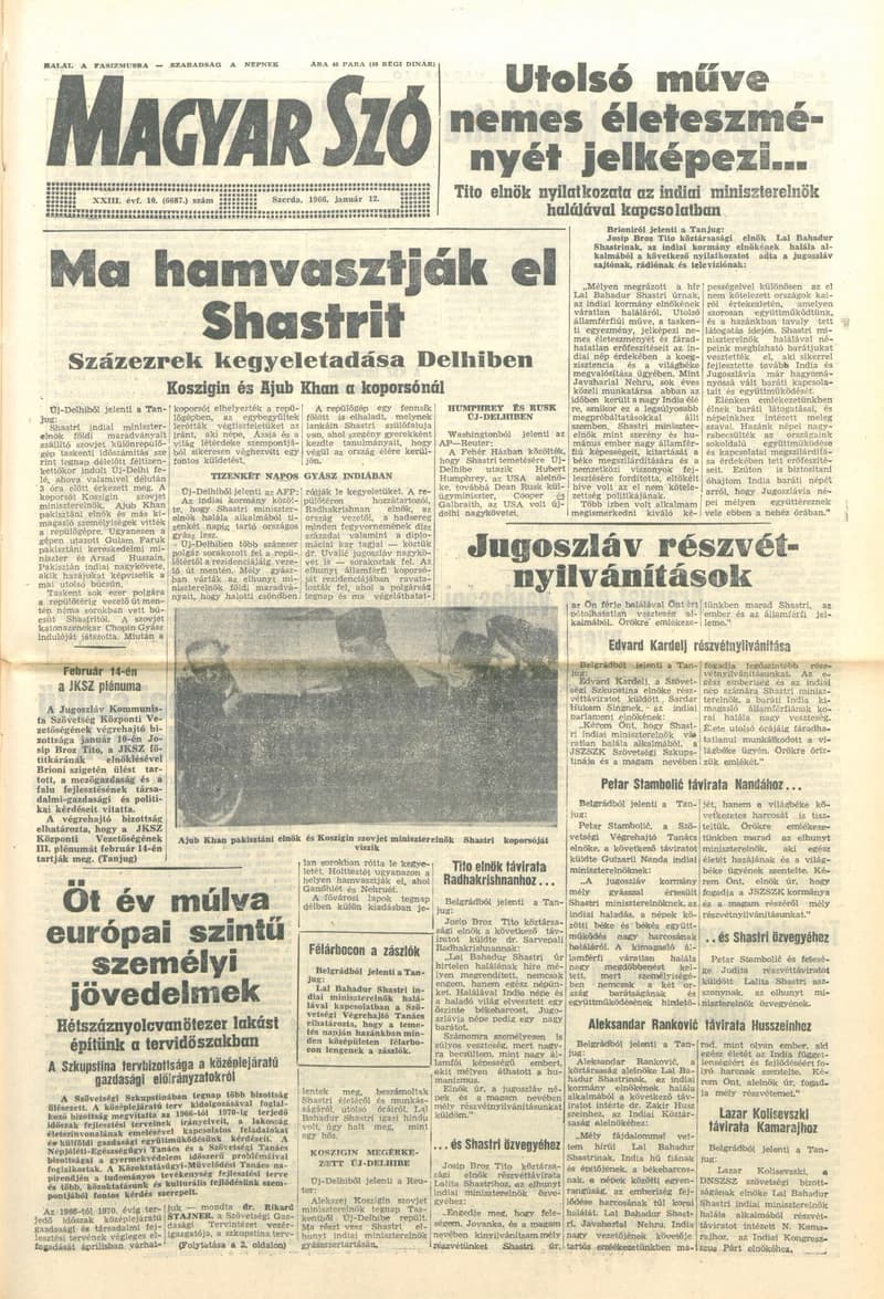 Magyar Szó, 23. évf. 1966. január 12. 10. sz.