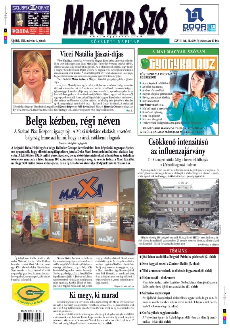 Magyar Szó, 68. évf. 2011. március 4. 51. sz. 1–20. oldal
