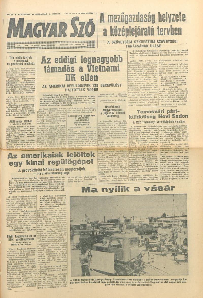 Magyar Szó, 23. évf. 1966. május 14. 130. sz.