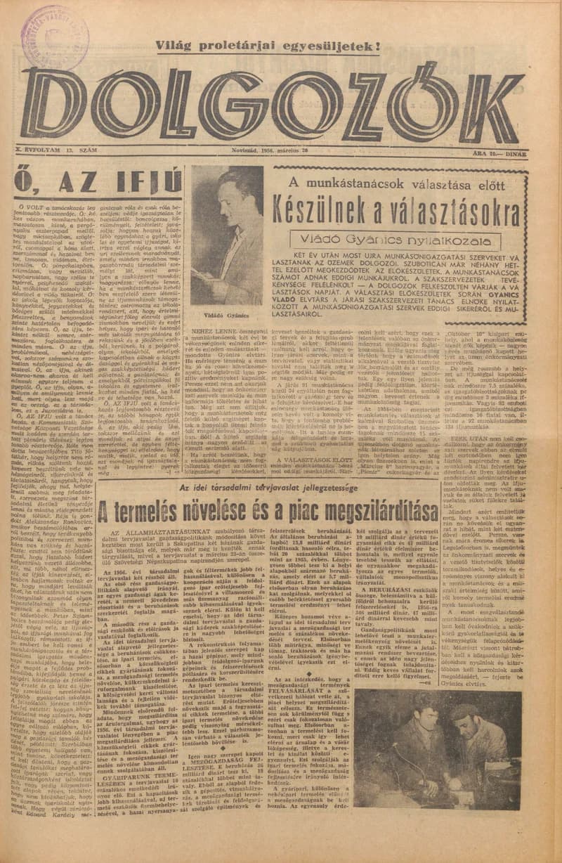 Dolgozók, 10. évf. 1956. március 20. 13. sz.