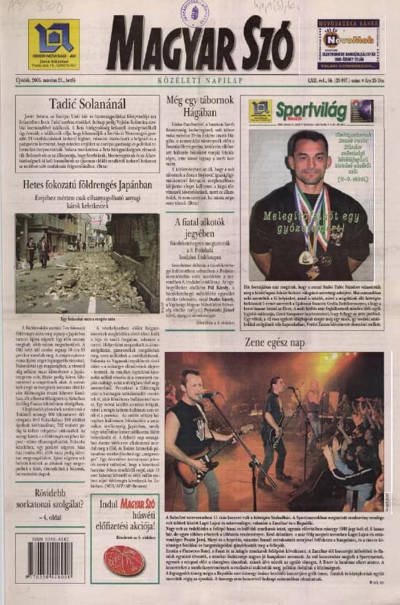 Magyar Szó, 62. évf. 2005. március 21. 66. sz. 1–12. oldal