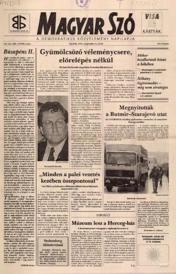 Magyar Szó, 52. évf. 1995. szeptember 5. 206. sz. 1–16. oldal