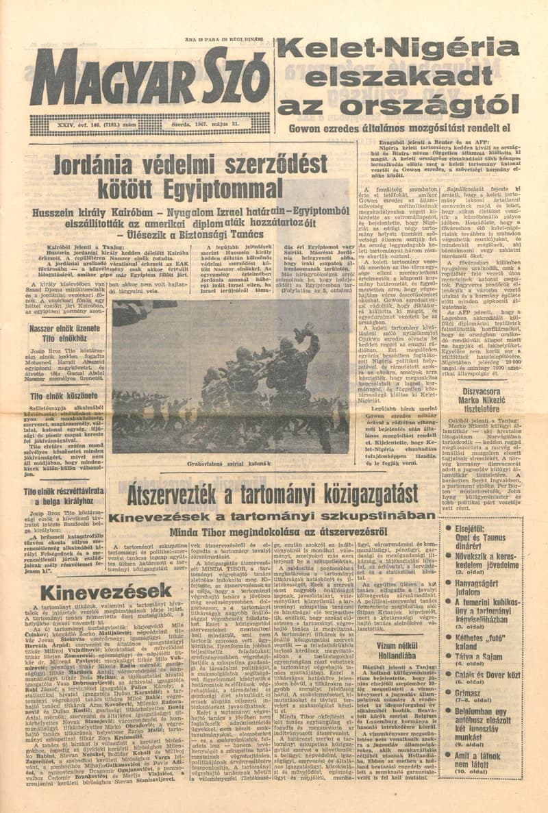 Magyar Szó, 24. évf. 1967. május 31. 146. sz. 1–16. oldal