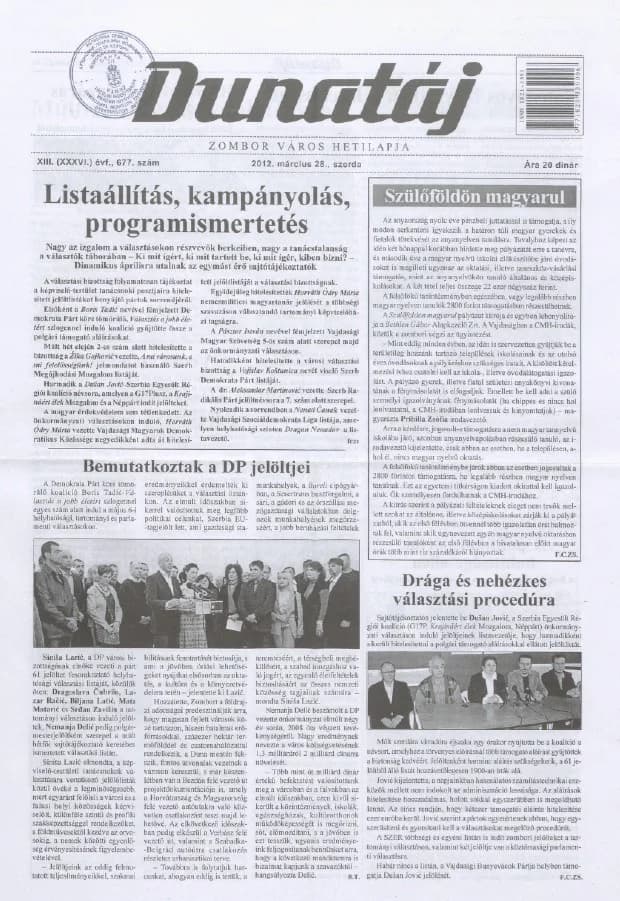Dunatáj, 14. évf. 2012. március 28. 677. sz.