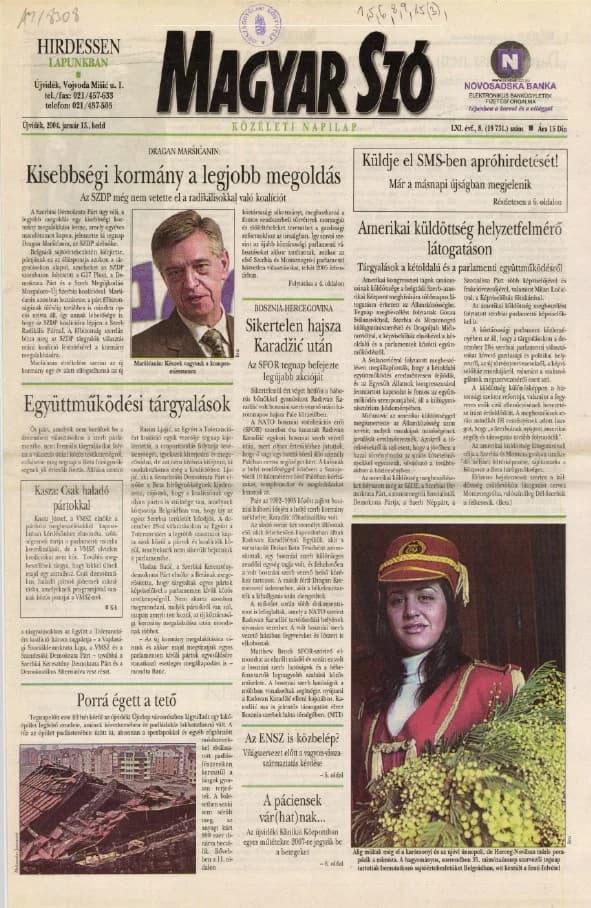 Magyar Szó, 61. évf. 2004. január 13. 8. sz.
