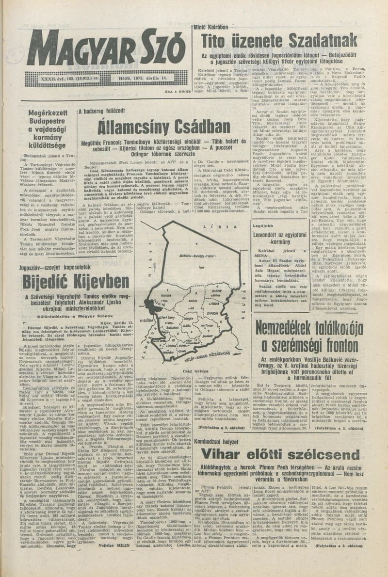 Magyar Szó, 32. évf. 1975. április 14. 102. sz.