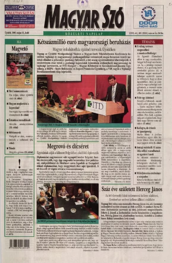 Magyar Szó, 66. évf. 2009. május 12. 107. sz. 1–20. oldal