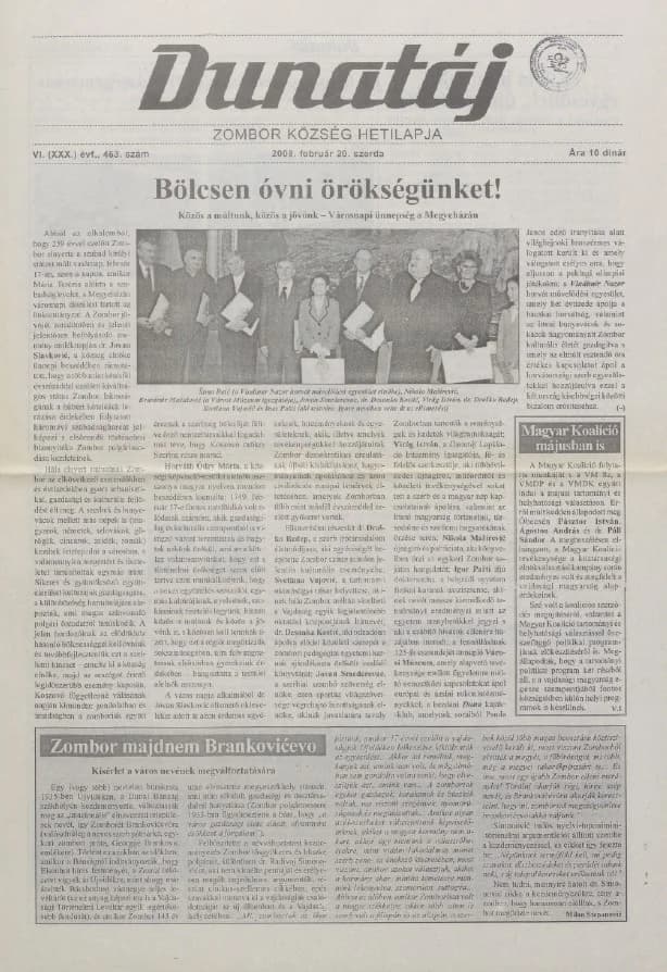 Dunatáj, 10. évf. 2008. február 20. 463. sz.