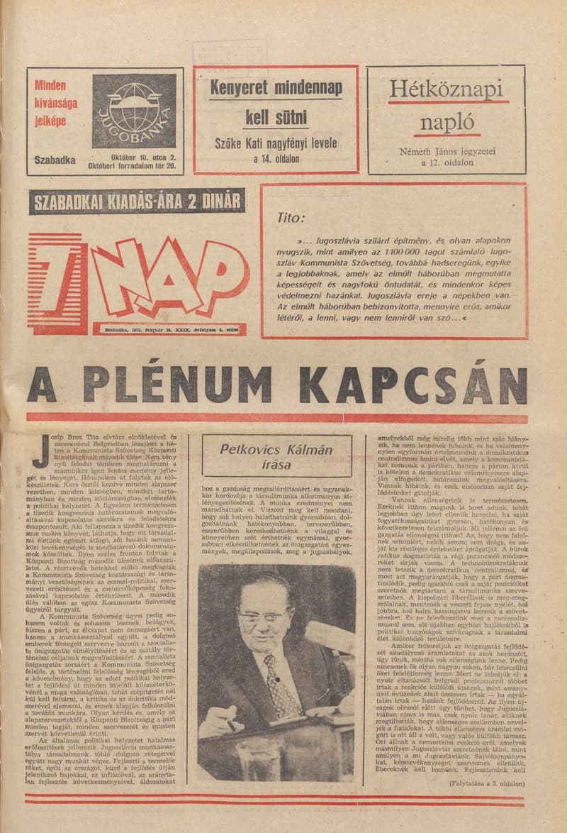 7 Nap, 30. évf. 1975. február 28. 8. sz. 1–28. oldal