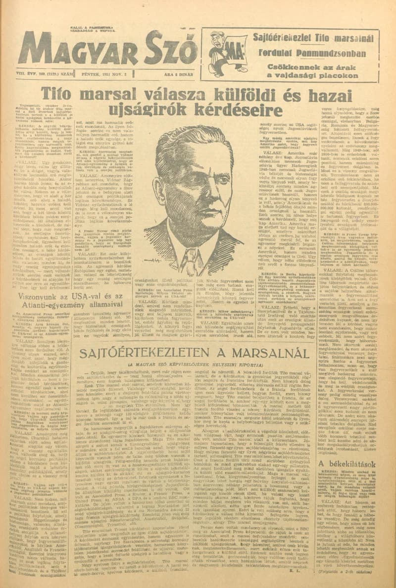 Magyar Szó, 8. évf. 1951. november 2. 260. sz. 1–6. oldal