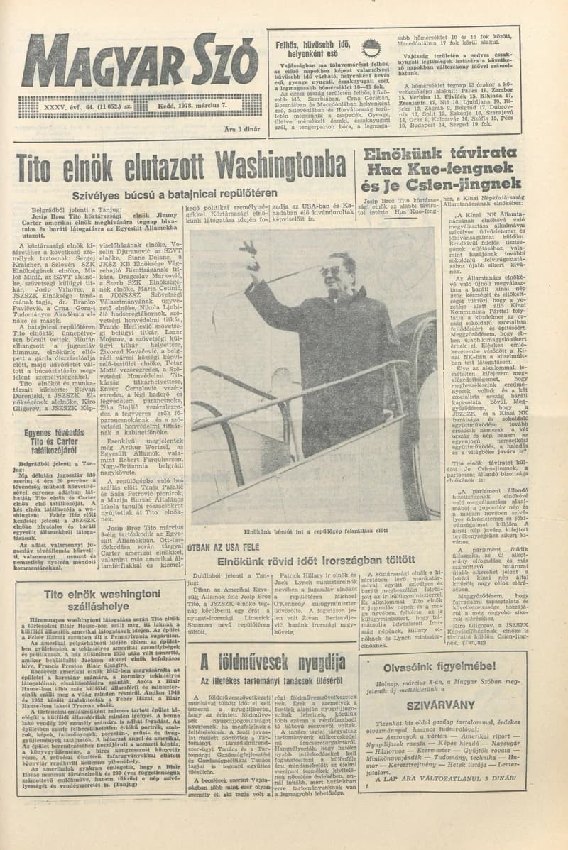 Magyar Szó, 35. évf. 1978. március 7. 64. sz. 1–20. oldal