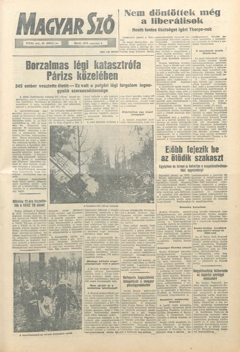 Magyar Szó, 31. évf. 1974. március 4. 61. sz. 1–6. oldal