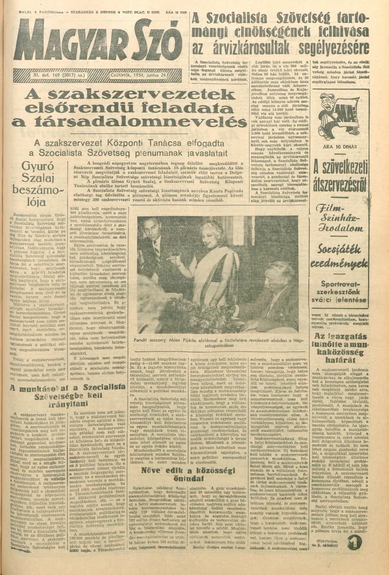 Magyar Szó, 11. évf. 1954. június 24. 169. sz. 1–8. oldal