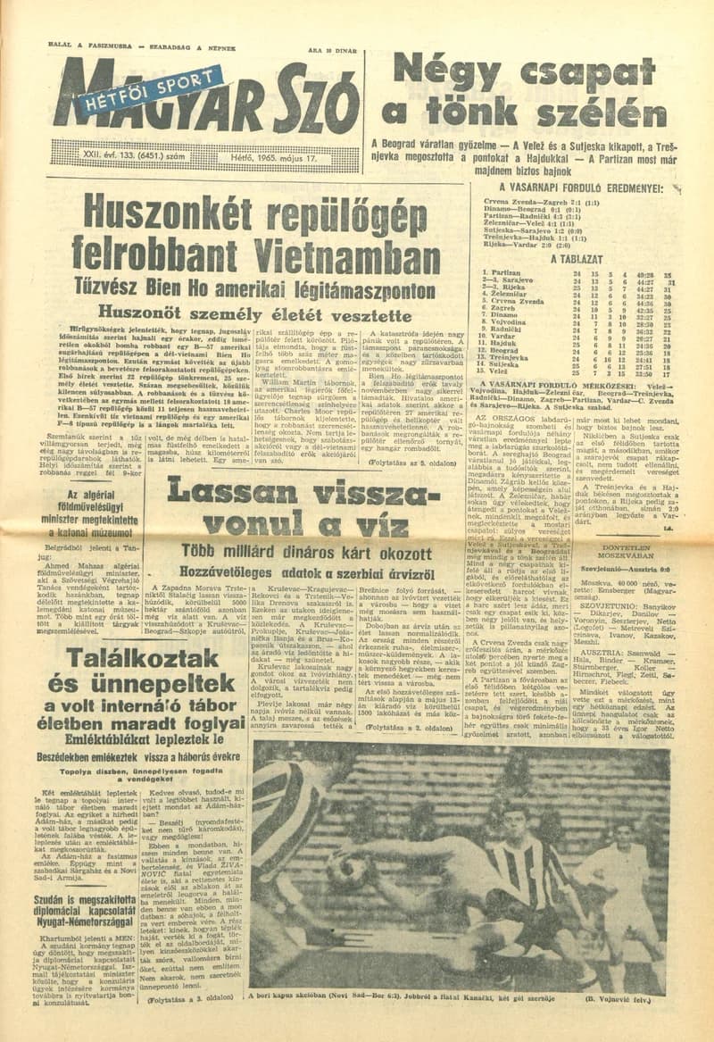 Magyar Szó, 22. évf. 1965. május 17. 133. sz. 1–16. oldal