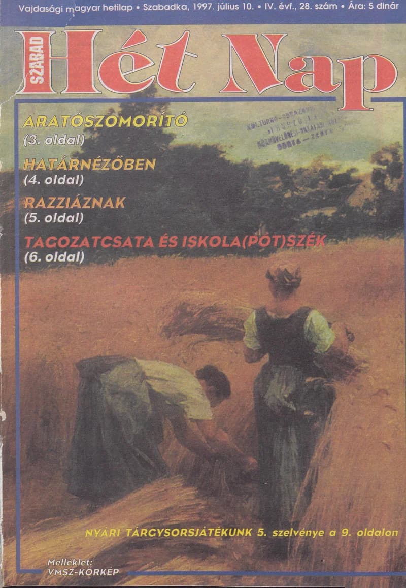 Szabad Hét Nap, 4. évf. 1997. július 10. 28. sz.
