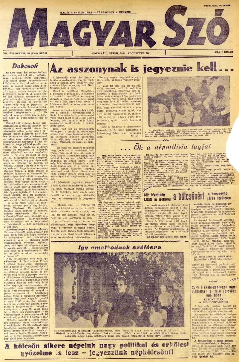 Magyar Szó, 7. évf. 1950. augusztus 28. 204. sz. 1–4. oldal