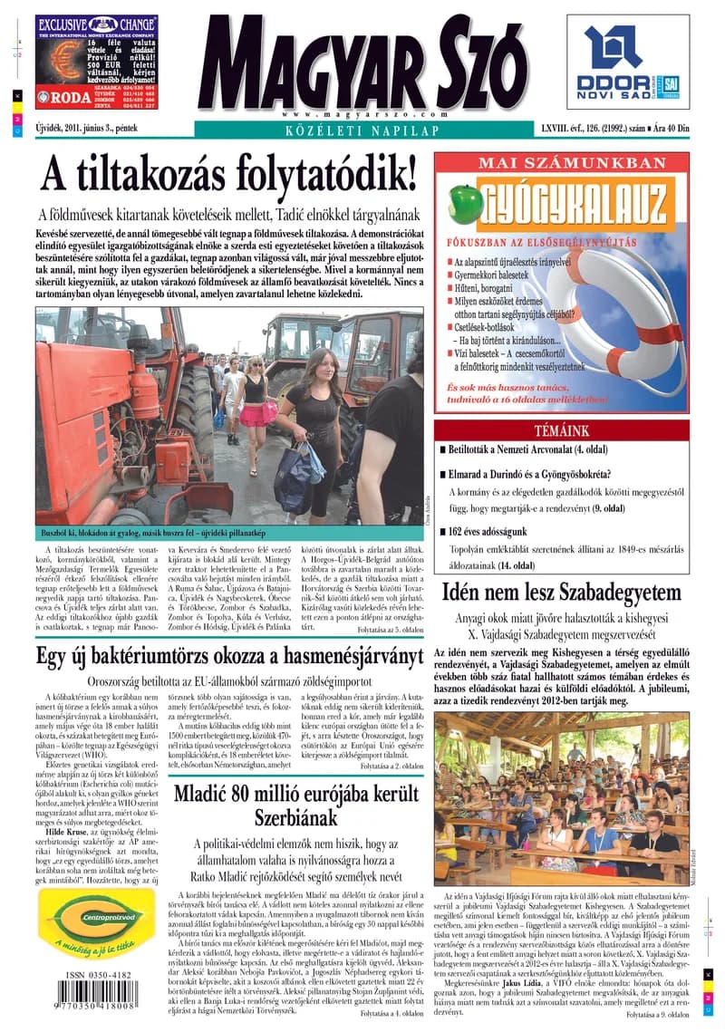 Magyar Szó, 68. évf. 2011. június 3. 126. sz. 1–20. oldal