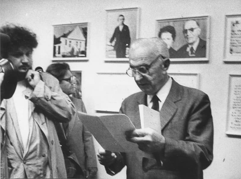 Herceg János a Szirmai Károly Emlékház megnyitóján