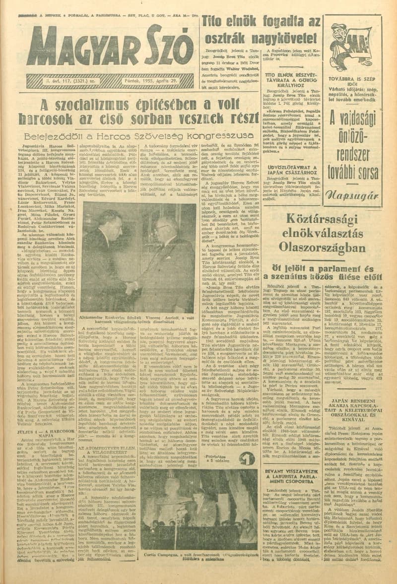 Magyar Szó, 12. évf. 1955. április 29. 117. sz. 1–8. oldal