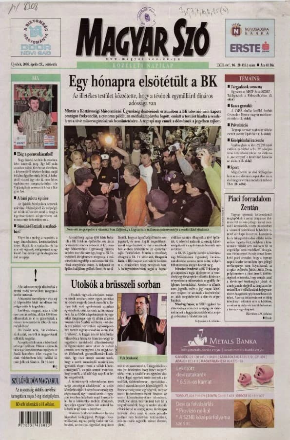 Magyar Szó, 63. évf. 2006. április 27. 96. sz. 1–20. oldal