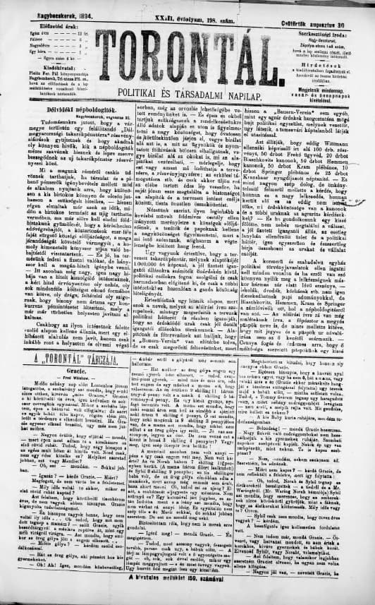 Torontál, 23. évf. 1894. augusztus 30. 198. sz.
