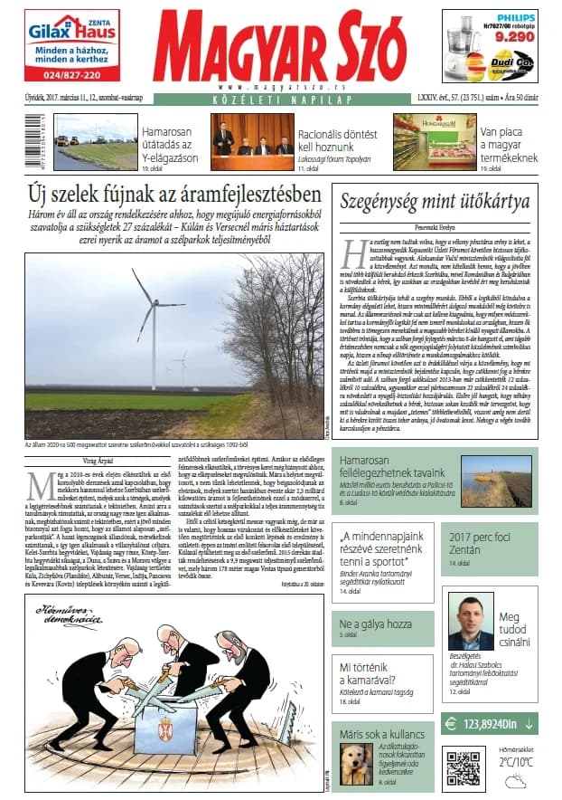 Magyar Szó, 74. évf. 2017. március 11. – 12. 57. sz. 1–32. oldal