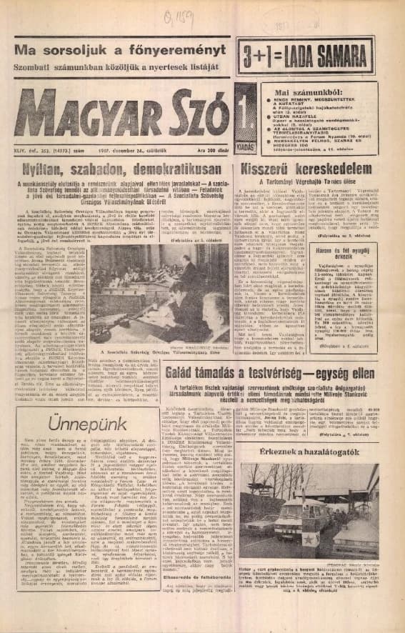 Magyar Szó, 44. évf. 1987. december 24. 352. sz. 1–20. oldal