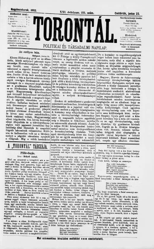 Torontál, 21. évf. 1892. június 23. 123. sz.
