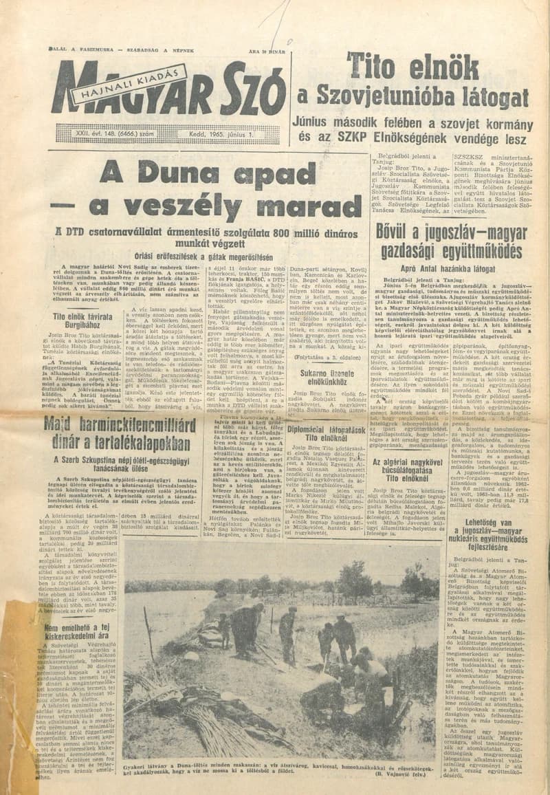 Magyar Szó, 22. évf. 1965. június 1. 148. sz. 1–16. oldal