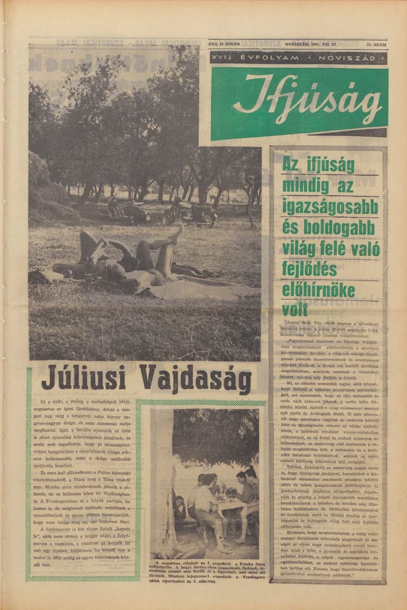 Ifjúság, 17. évf. 1961. július 27. 31. sz.