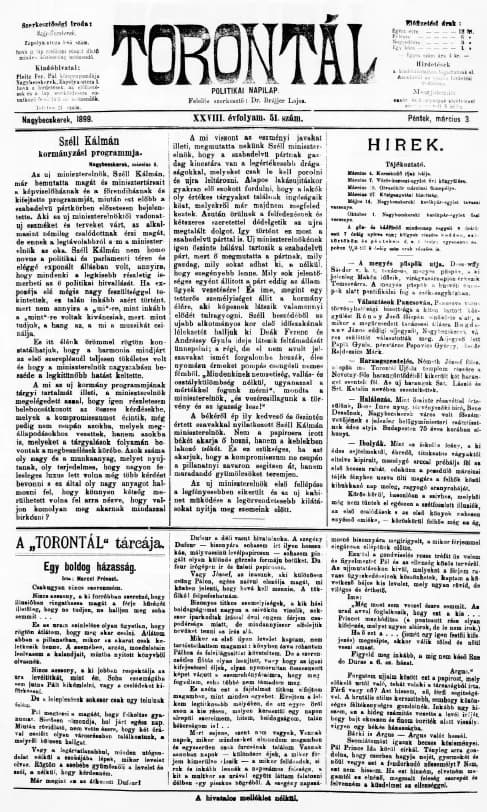 Torontál, 28. évf. 1899. március 3. 51. sz.