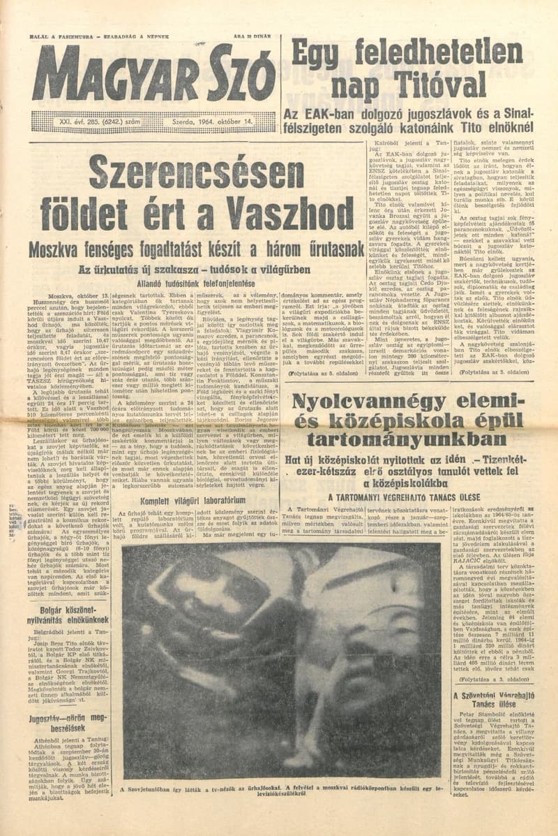 Magyar Szó, 21. évf. 1964. október 14. 285. sz.