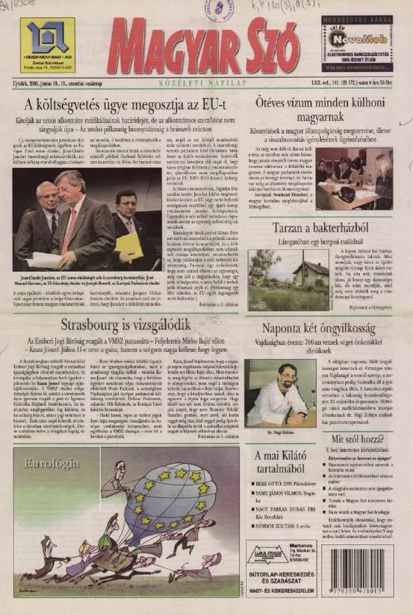 Magyar Szó, 62. évf. 2005. június 18. – 19. 141. sz. 1–28. oldal