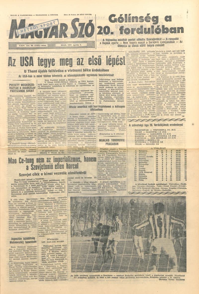 Magyar Szó, 24. évf. 1967. április 3. 90. sz. 1–16. oldal