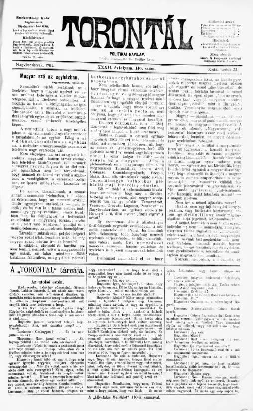 Torontál, 32. évf. 1903. június 23. 140. sz.