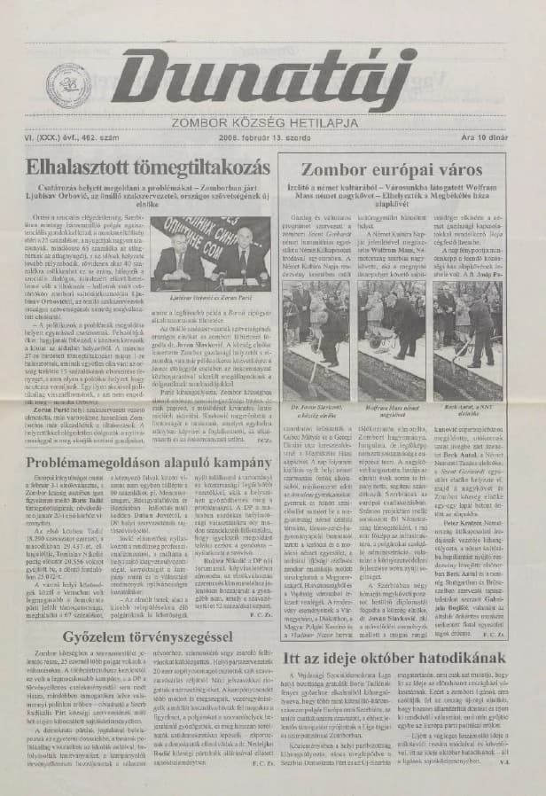 Dunatáj, 10. évf. 2008. február 13. 462. sz.