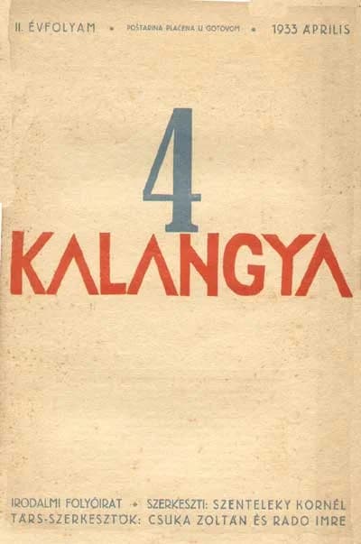 Kalangya, 2. évf. 1933. április. 4. sz. 217–288. oldal