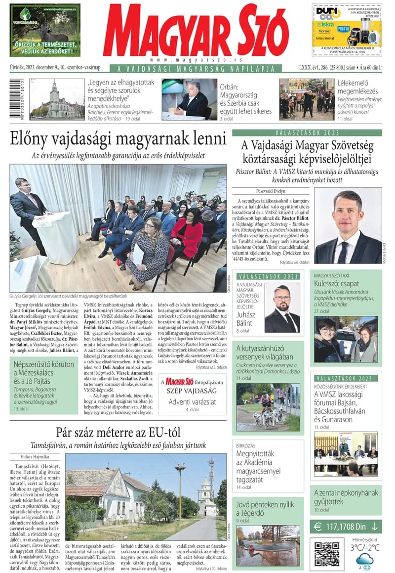 Magyar Szó, 80. évf. 2023. december 9. – 10. 286. sz. 1–32. oldal