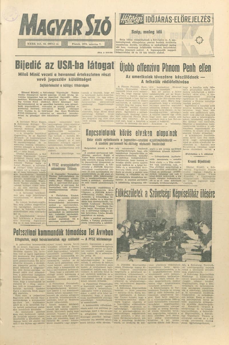 Magyar Szó, 32. évf. 1975. március 7. 64. sz.